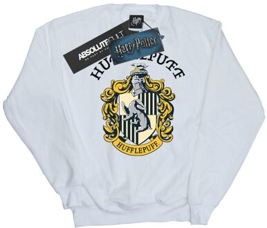Harry Potter Dames/Dames Hufflepuff Logo Sweatshirt (Wit) - maat