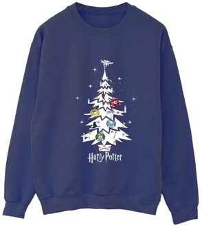 Harry Potter Dames/Dames Kerstboom Sweatshirt (Marineblauw) Navy - 3XL