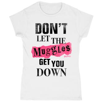 Harry Potter Dames/dames Muggles Clippings T-shirt (Wit/zwart)