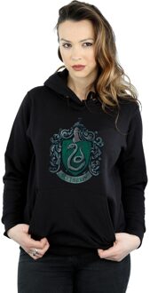 Harry Potter Dames/Dames Slytherin Katoenen Hoodie (Zwart) - maat S