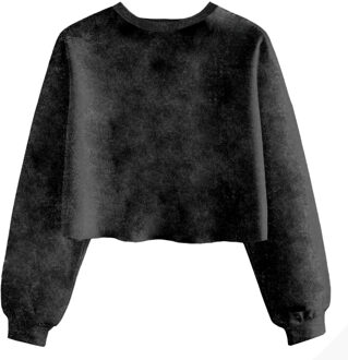Harry Potter Dames/dames Zweinstein Sterrenbeeld Acid Wash Crop Sweatshirt (Zwart) - M