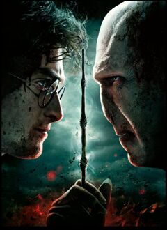 Harry Potter Deathly Hallows - Part 2 Unisex T-Shirt - Black - 5XL Zwart