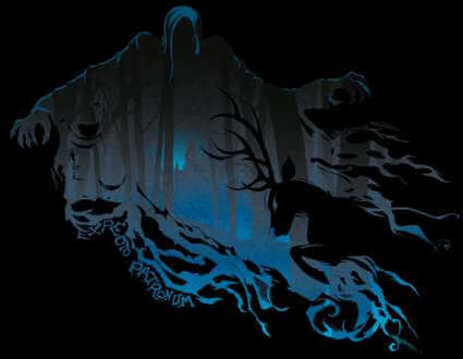 Harry Potter Dementor Silhouet t-shirt - Zwart - 3XL