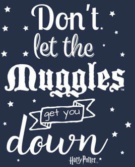 Harry Potter Don't Let The Muggles Get You Down Dames T-shirt - Navy - L Blauw