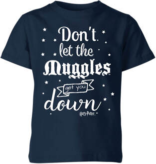 Harry Potter Don't Let The Muggles Get You Down Kinder T-shirt - Navy - 110/116 (5-6 jaar) Blauw - S