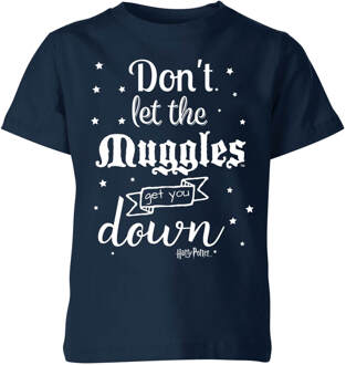 Harry Potter Don't Let The Muggles Get You Down Kinder T-shirt - Navy - 134/140 (9-10 jaar) Blauw