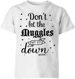 Harry Potter Don't Let The Muggles Get You Down Kinder T-shirt - Wit - 98/104 (3-4 jaar) - XS
