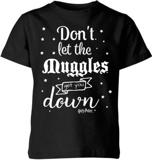Harry Potter Don't Let The Muggles Get You Down Kinder T-shirt - Zwart - 122/128 (7-8 jaar)