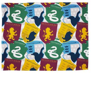 Harry Potter Fleece Stickers Deken (Veelkleurig) Groen - One Size