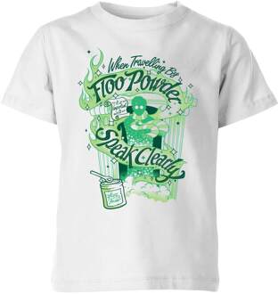 Harry Potter Floo Powder kinder t-shirt - Wit - 98/104 (3-4 jaar)