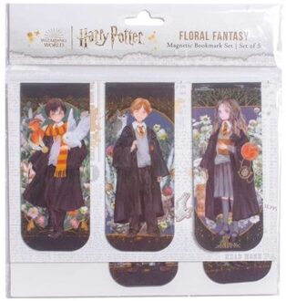 Harry Potter: Floral Fantasy Magnetic Bookmark Set (Set Of 5) - Harry Potter - Insight Editions
