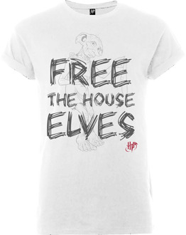 Harry Potter Free The House Elves Dames T-shirt - Wit - L
