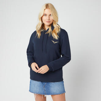 Harry Potter Golden Snitch Unisex Embroidered Hoodie - Navy - XXL Blauw