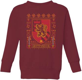 Harry Potter Gryffindor Crest Kids' Christmas Sweatshirt - Burgundy - 110/116 (5-6 jaar) Wijnrood
