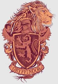 Harry Potter Gryffindor Drawn Crest dames t-shirt - Grijs - 5XL