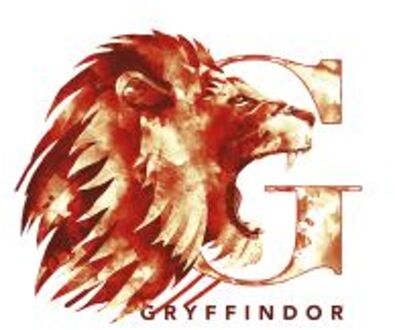 Harry Potter Gryffindor Unisex T-Shirt - White - L Wit