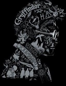 Harry Potter Harry Potter Head dames t-shirt - Zwart - 3XL