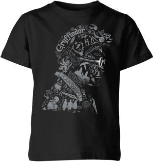 Harry Potter Harry Potter Head kinder t-shirt - Zwart - 110/116 (5-6 jaar)