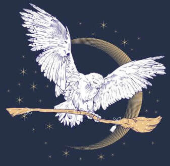 Harry Potter Hedwig Broom dames t-shirt - Navy - M