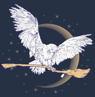 Harry Potter Hedwig Broom t-shirt - Navy - XL