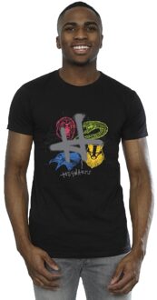 Harry Potter Heren Emblemen H Spuit T-shirt (Zwart) - maat 2XL