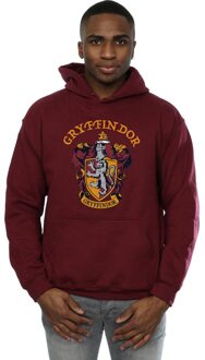Harry Potter Heren Gryffindor Crest Hoodie (Bourgondië) Bourgogne - L