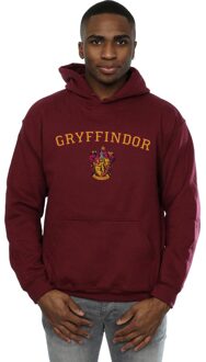 Harry Potter Heren Gryffindor Crest Hoodie (Bourgondië) - maat M Bourgogne