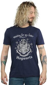 Harry Potter Heren Hogwarts Wachten Op Mijn Brief T-Shirt (Marineblauw) - maat 3XL Navy