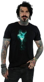 Harry Potter Heren Patronus Stag Katoenen T-Shirt (Zwart) - maat XL