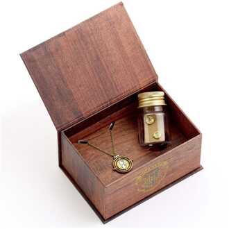 Harry Potter: Hermoine Potions Time Turner Necklace and Earrings Gift Set (Golden Tone)