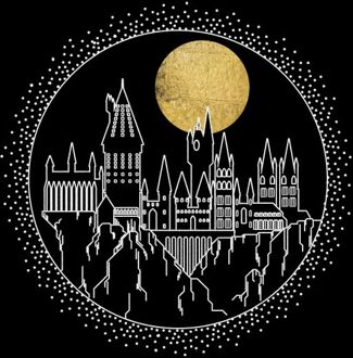 Harry Potter Hogwarts Castle Moon t-shirt - Zwart - 3XL