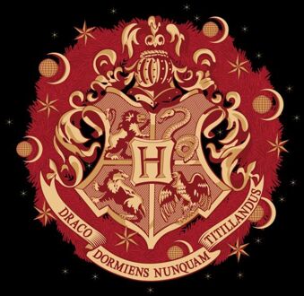 Harry Potter Hogwarts Christmas Crest t-shirt - Zwart - XL