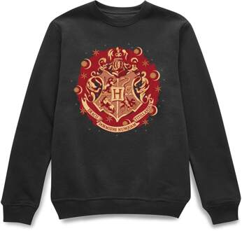 Harry Potter Hogwarts Christmas Crest trui - Zwart - XL