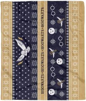 Harry Potter Hogwarts Christmas Fleece Blanket - M