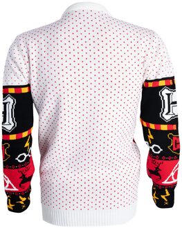 Harry Potter Hogwarts Christmas Knitted Jumper - Red - L Rood