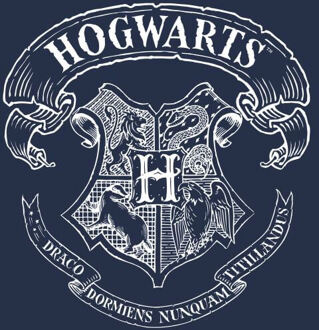 Harry Potter Hogwarts Crest Dames T-shirt - Navy - S Blauw