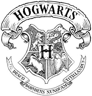 Harry Potter Hogwarts Crest Dames T-shirt - Wit - L