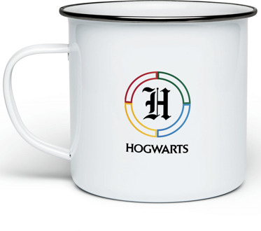 Harry Potter Hogwarts Crest Enamel Mug - White