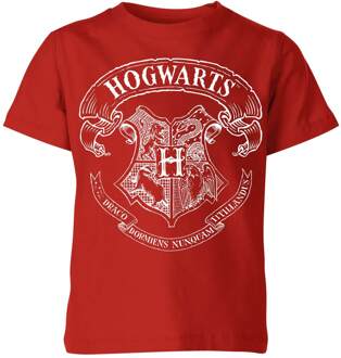 Harry Potter Hogwarts Crest Kinder T-shirt - Rood - 122/128 (7-8 jaar) - M