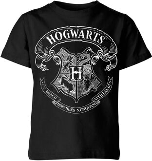 Harry Potter Hogwarts Crest Kinder T-shirt - Zwart - 122/128 (7-8 jaar) - M
