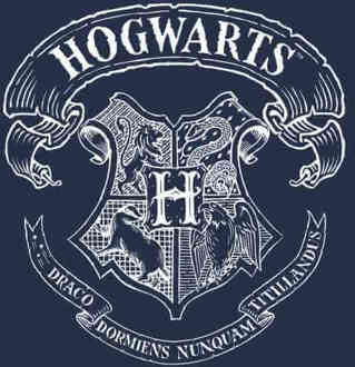 Harry Potter Hogwarts Crest T-shirt - Navy - XL Blauw