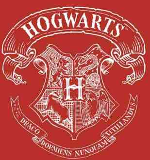 Harry Potter Hogwarts Crest T-shirt - Rood - L