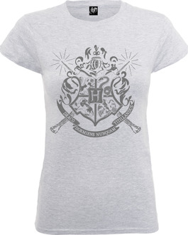 Harry Potter Hogwarts Dames T-shirt - Grijs - M