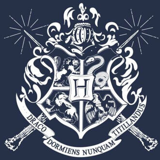 Harry Potter Hogwarts Dames T-shirt - Navy - XL Blauw
