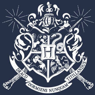 Harry Potter Hogwarts Dames T-shirt - Navy - XXL Blauw
