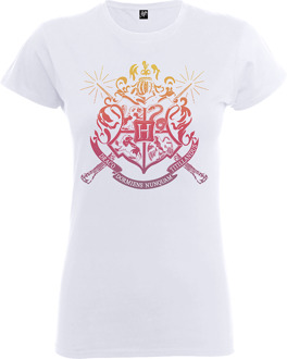 Harry Potter Hogwarts Dames T-shirt - Wit - L