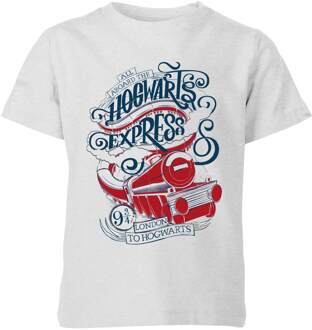 Harry Potter Hogwarts Express kinder t-shirt - Grijs - 122/128 (7-8 jaar)