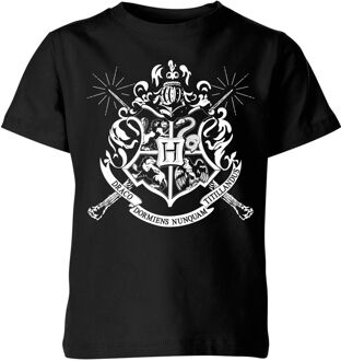 Harry Potter Hogwarts House Crest Kids' T-Shirt - Black - 98/104 (3-4 jaar) Zwart - XS