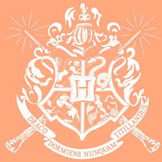 Harry Potter Hogwarts House Crest Men's T-Shirt - Coral - M - Koraalrood