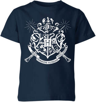 Harry Potter Hogwarts Kinder T-shirt - Navy - 110/116 (5-6 jaar) Blauw - S